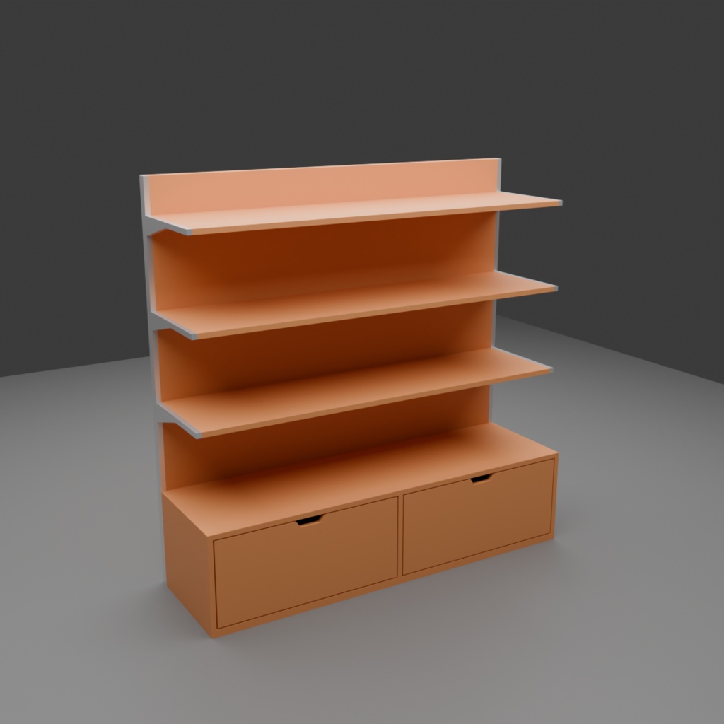 【3D】商品棚セット