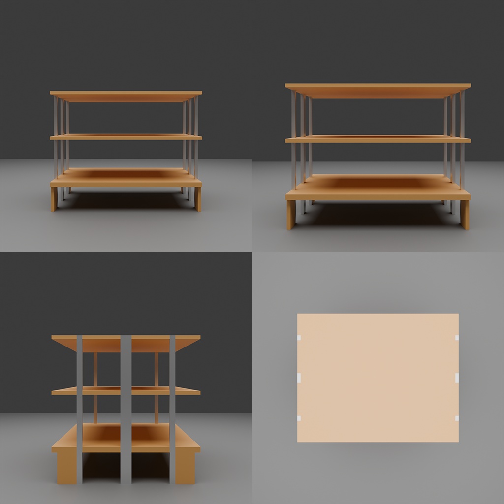 【3D】商品棚セット