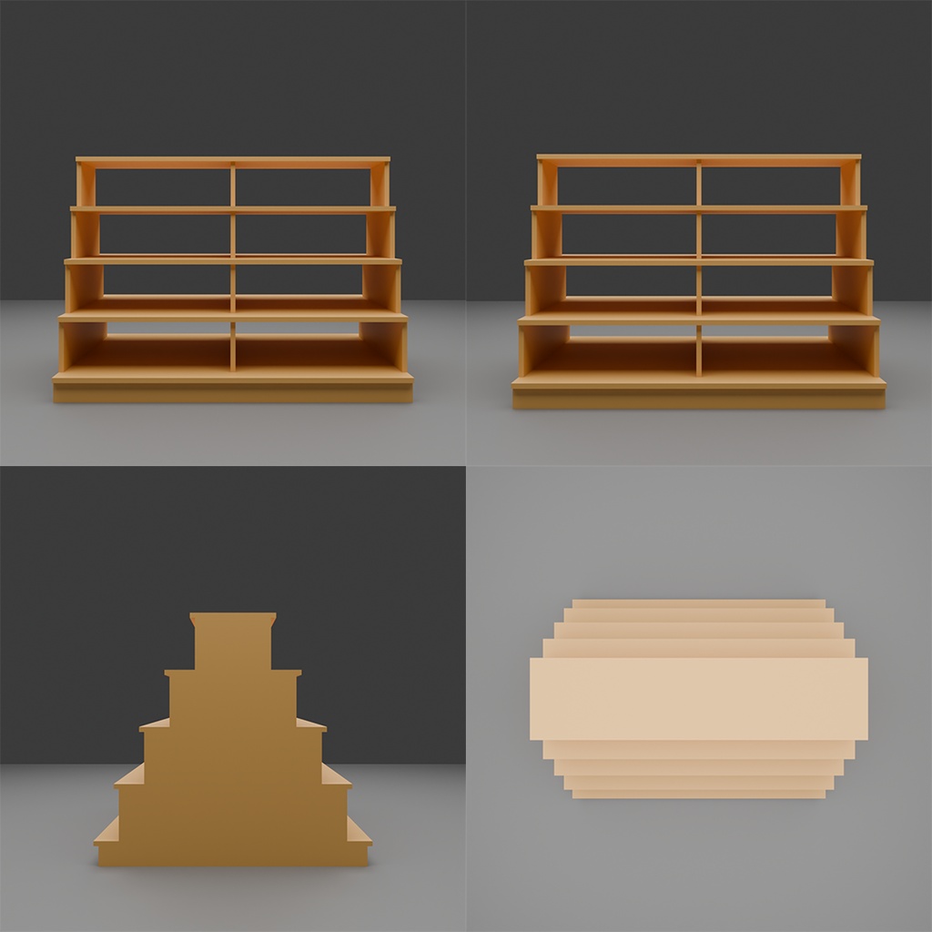 【3D】商品棚セット