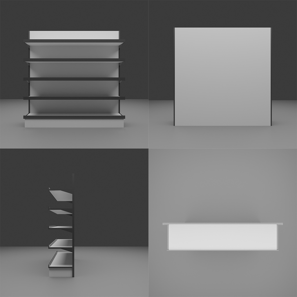 【3D】商品棚セット