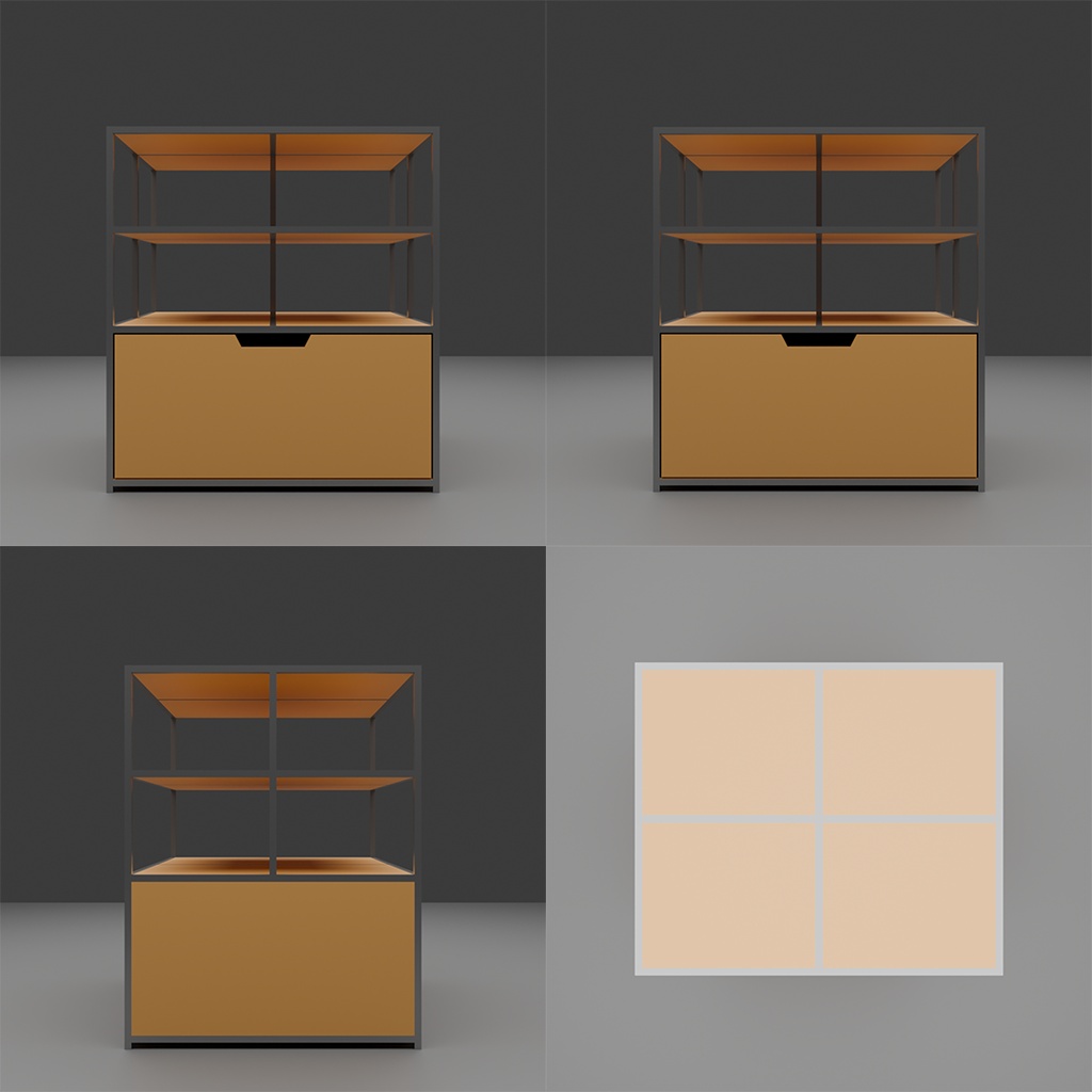 【3D】商品棚セット