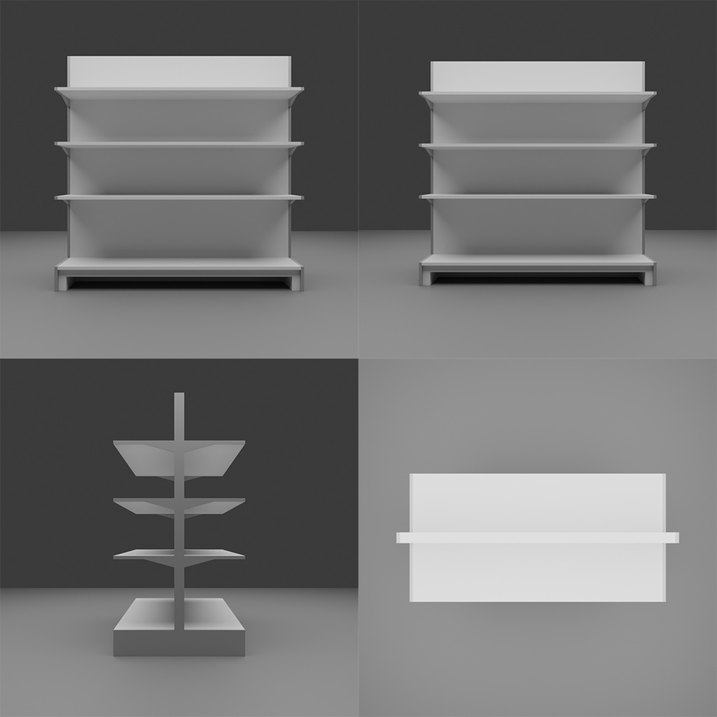 【3D】商品棚セット