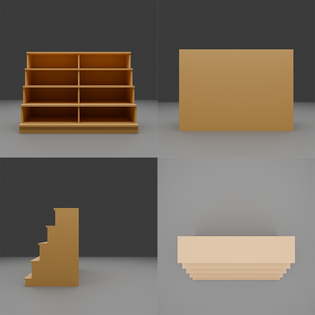 【3D】商品棚セット