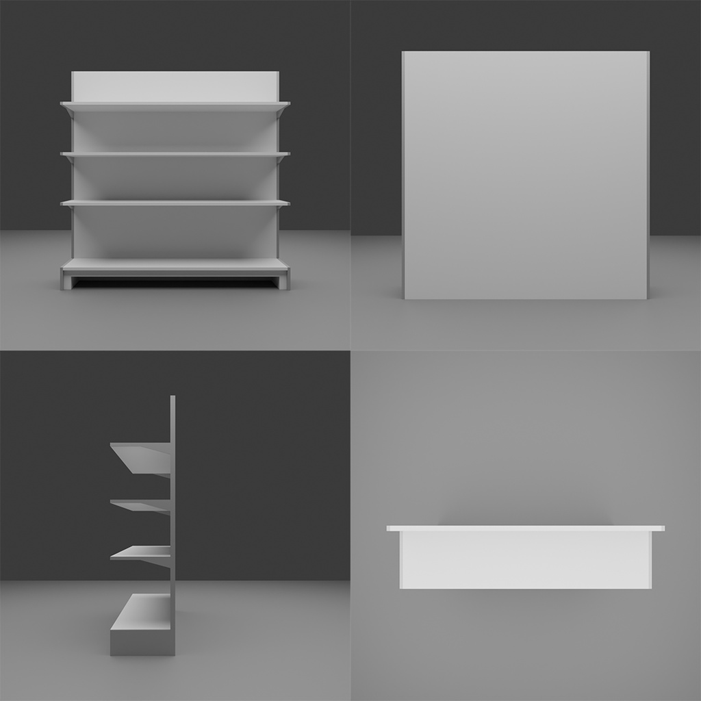 【3D】商品棚セット