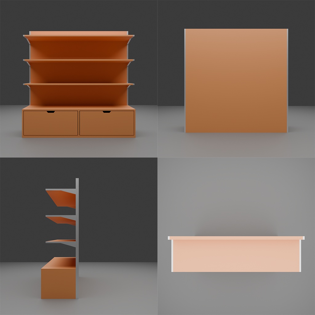 【3D】商品棚セット