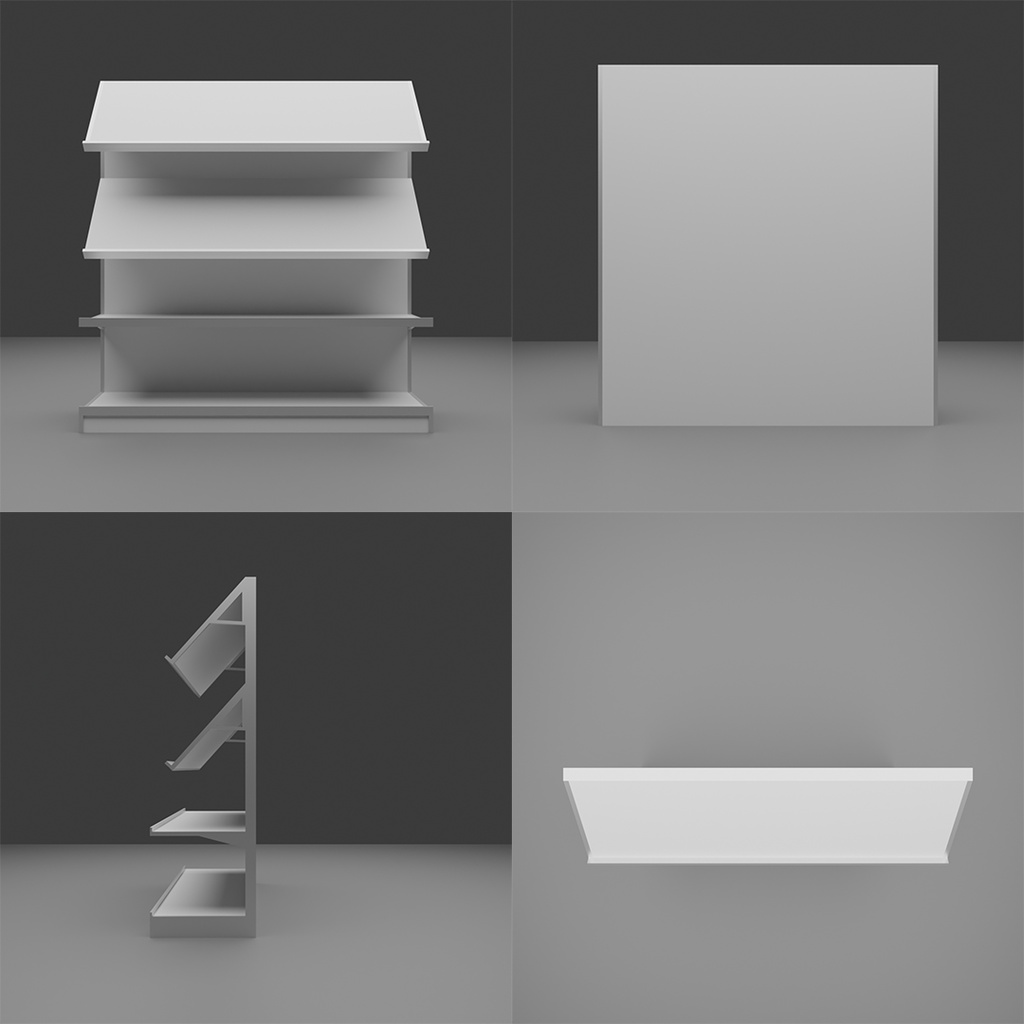 【3D】商品棚セット
