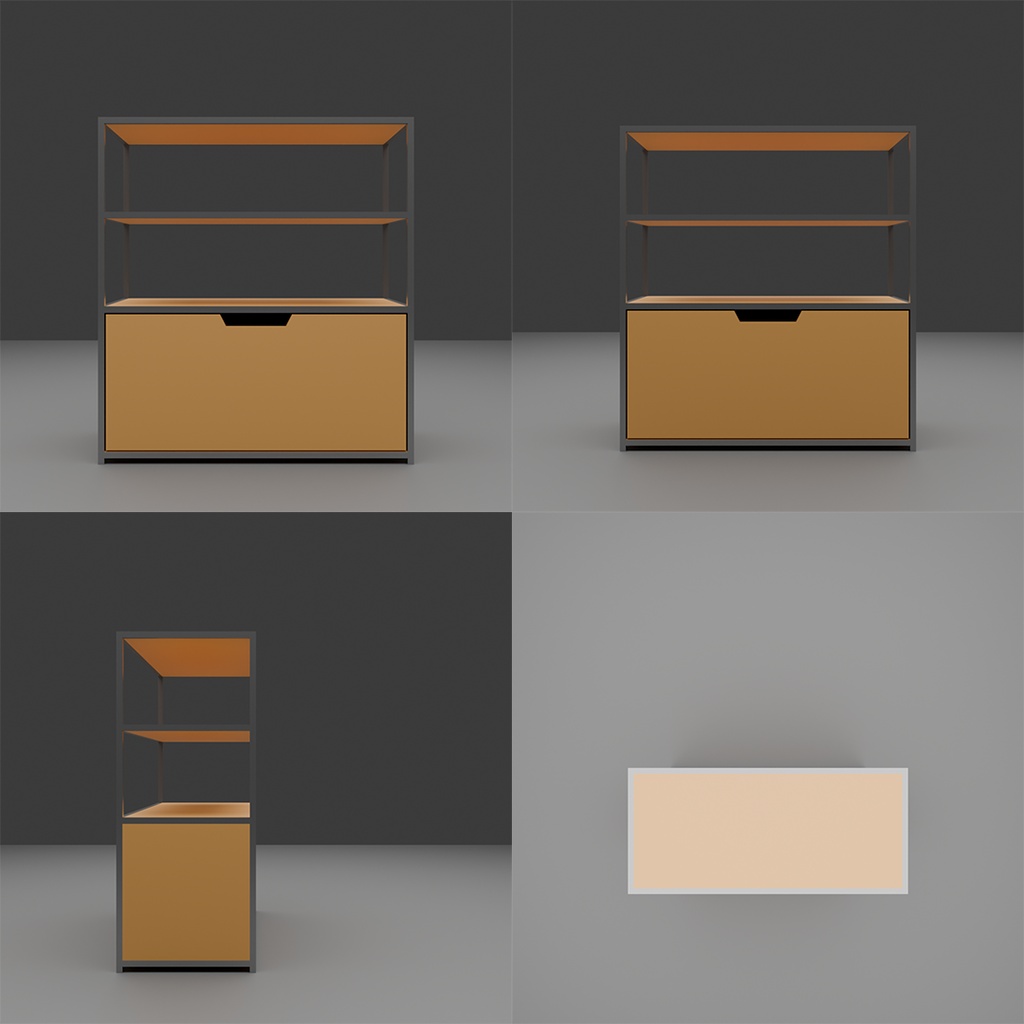 【3D】商品棚セット