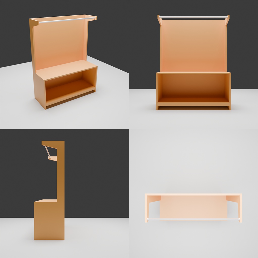 【3D】ハンガーラックセット