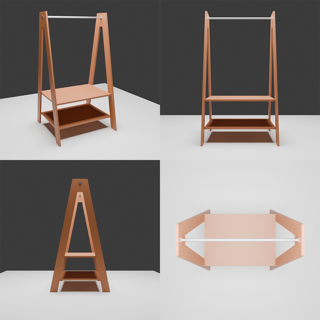 【3D】ハンガーラックセット