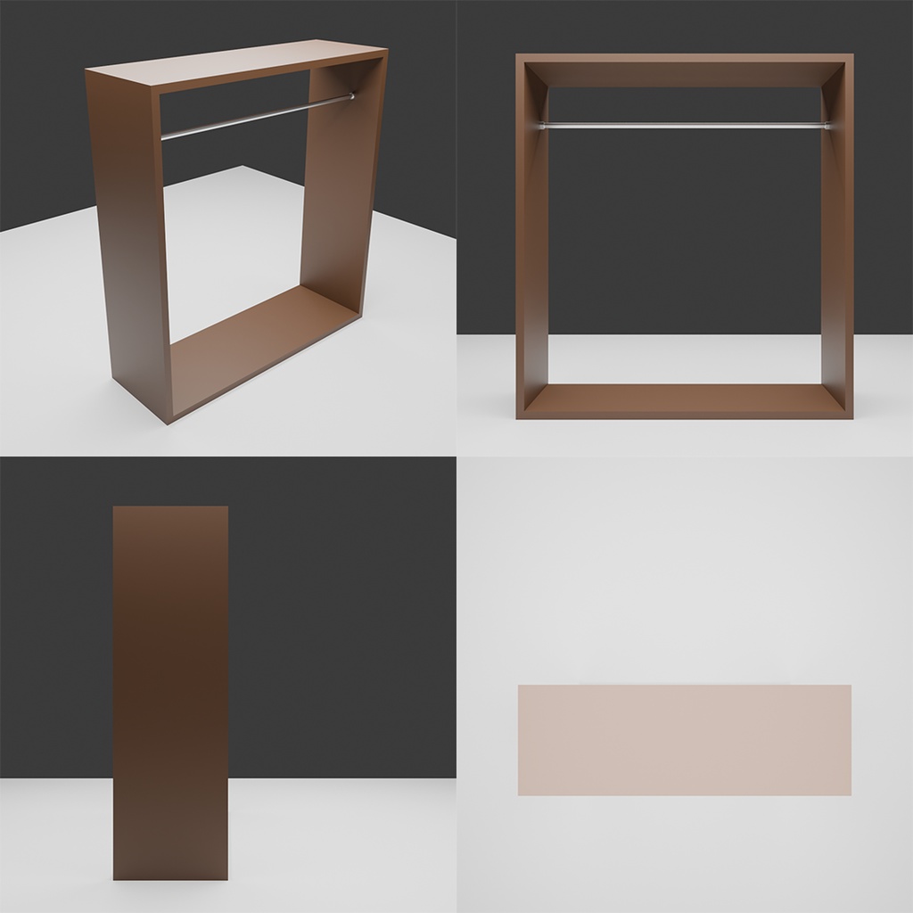 【3D】ハンガーラックセット