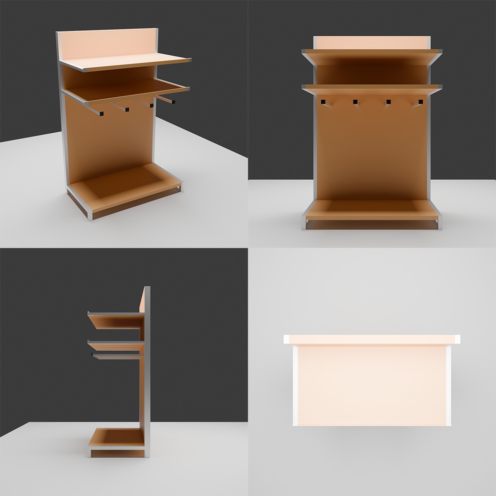 【3D】ハンガーラックセット