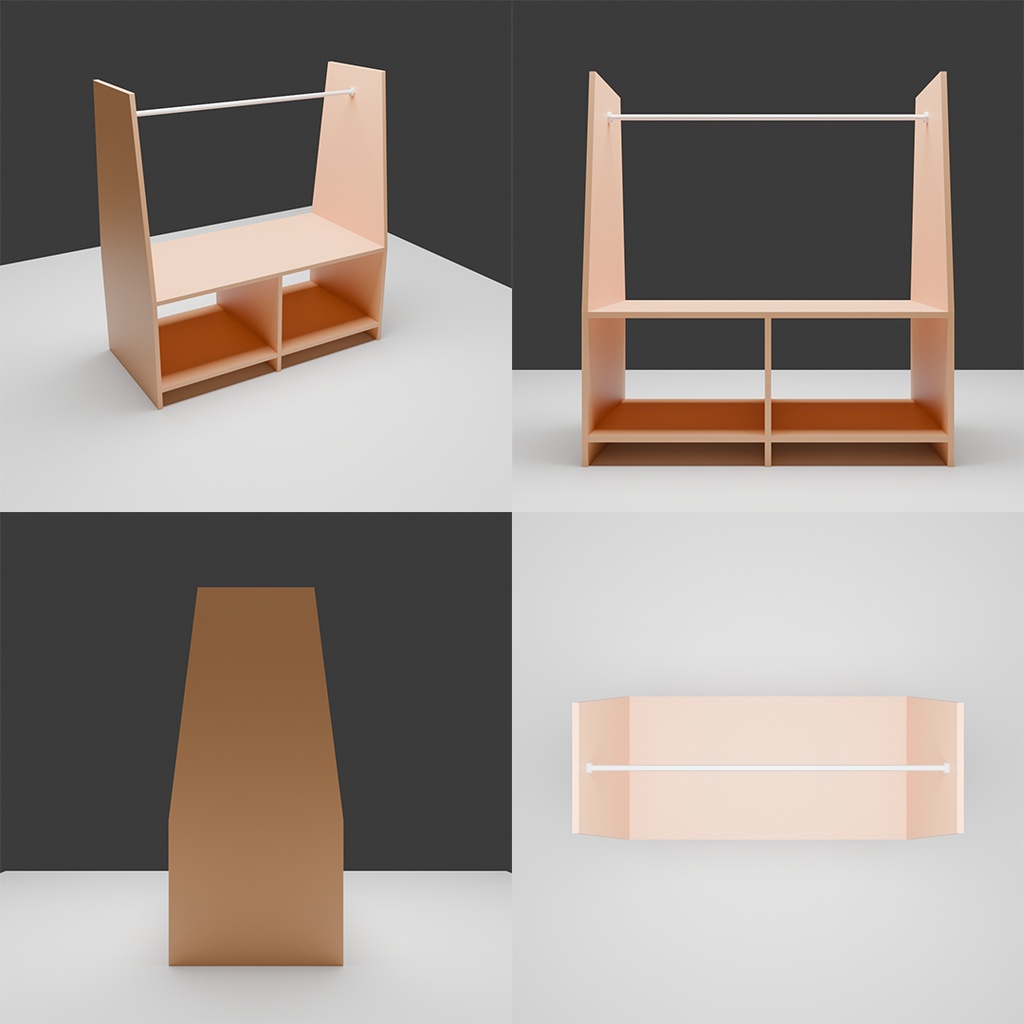【3D】ハンガーラックセット