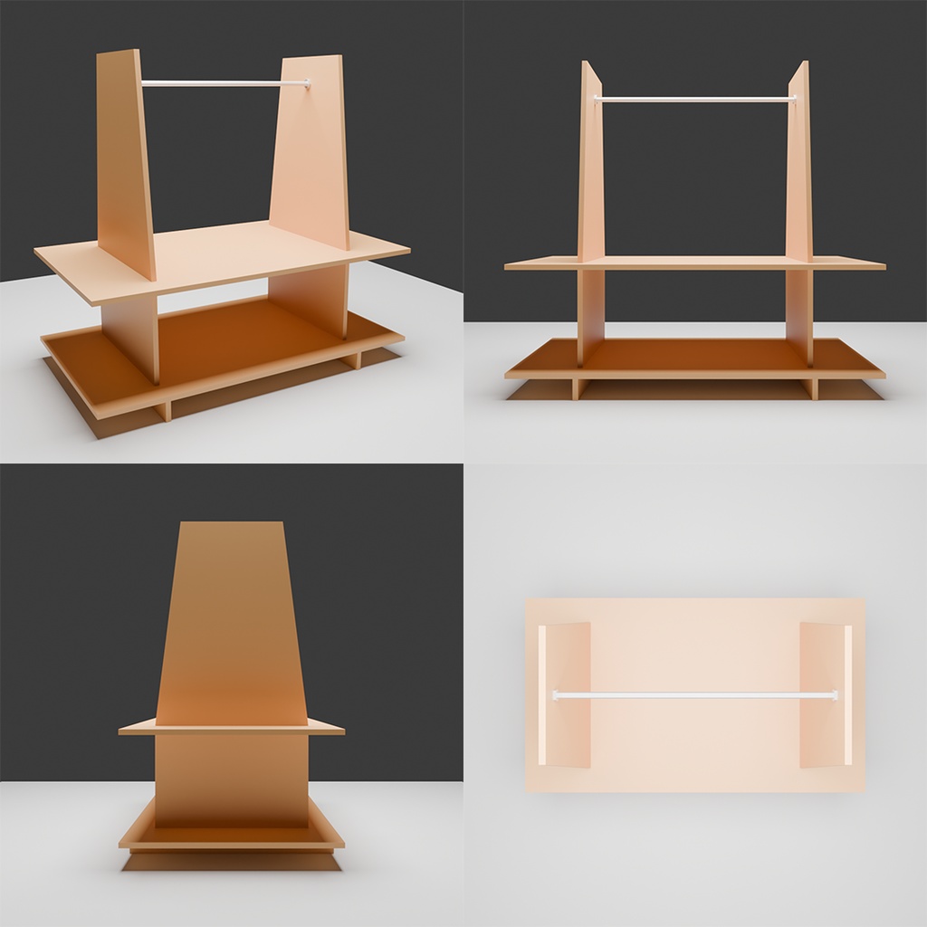 【3D】ハンガーラックセット