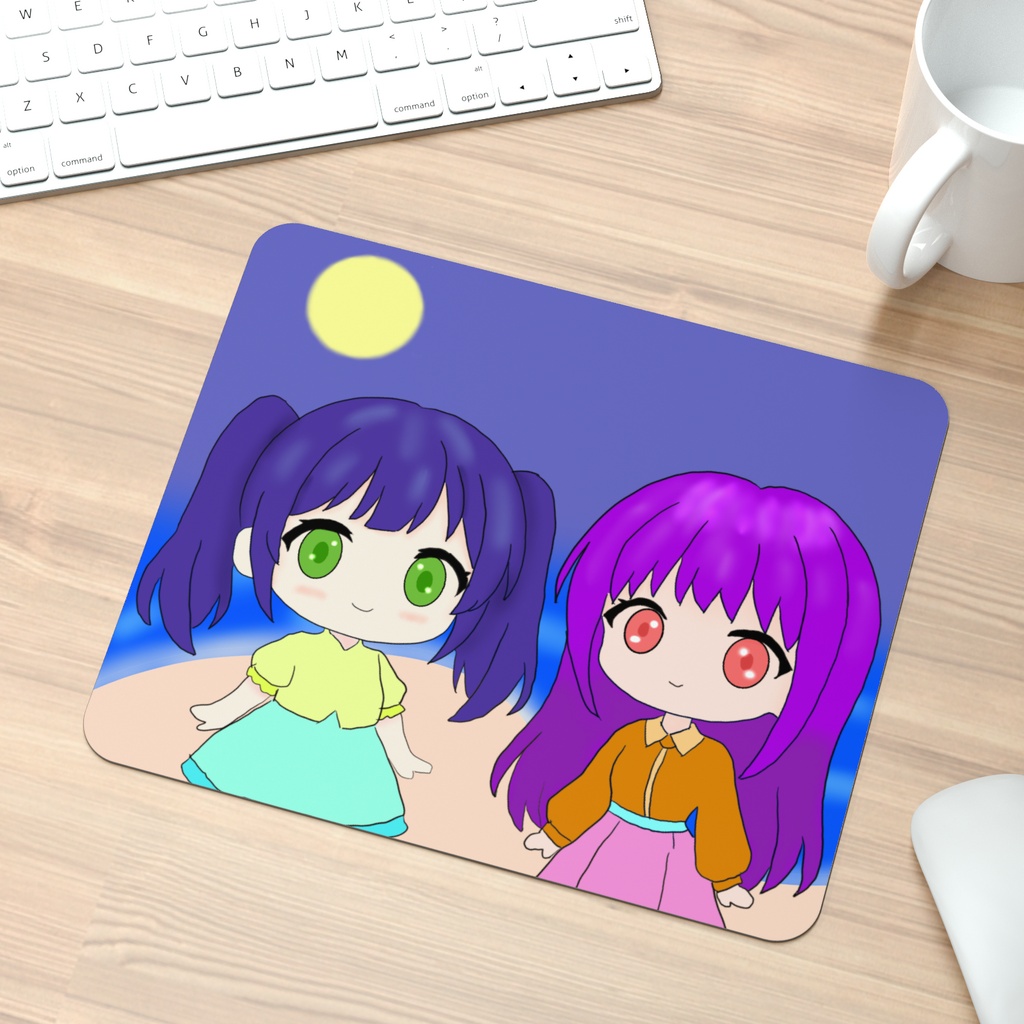 月夜の2人(マウスパッド)