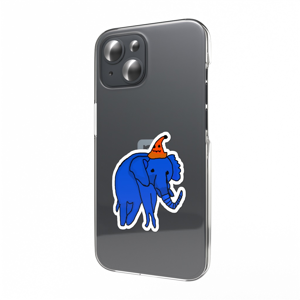 ハロウィンのゾウ　スマホステッカー