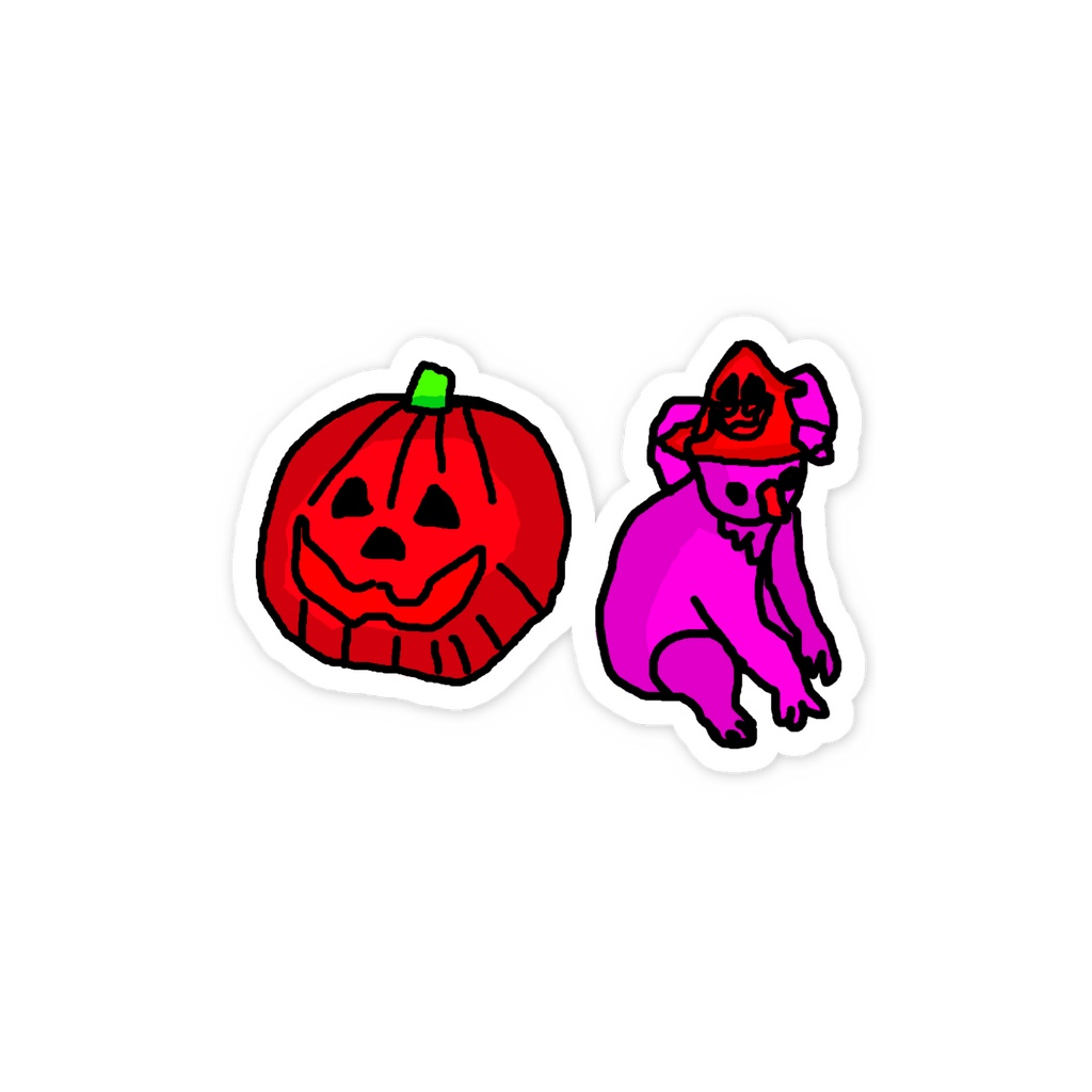 ハロウィンのコアラ スマホステッカー