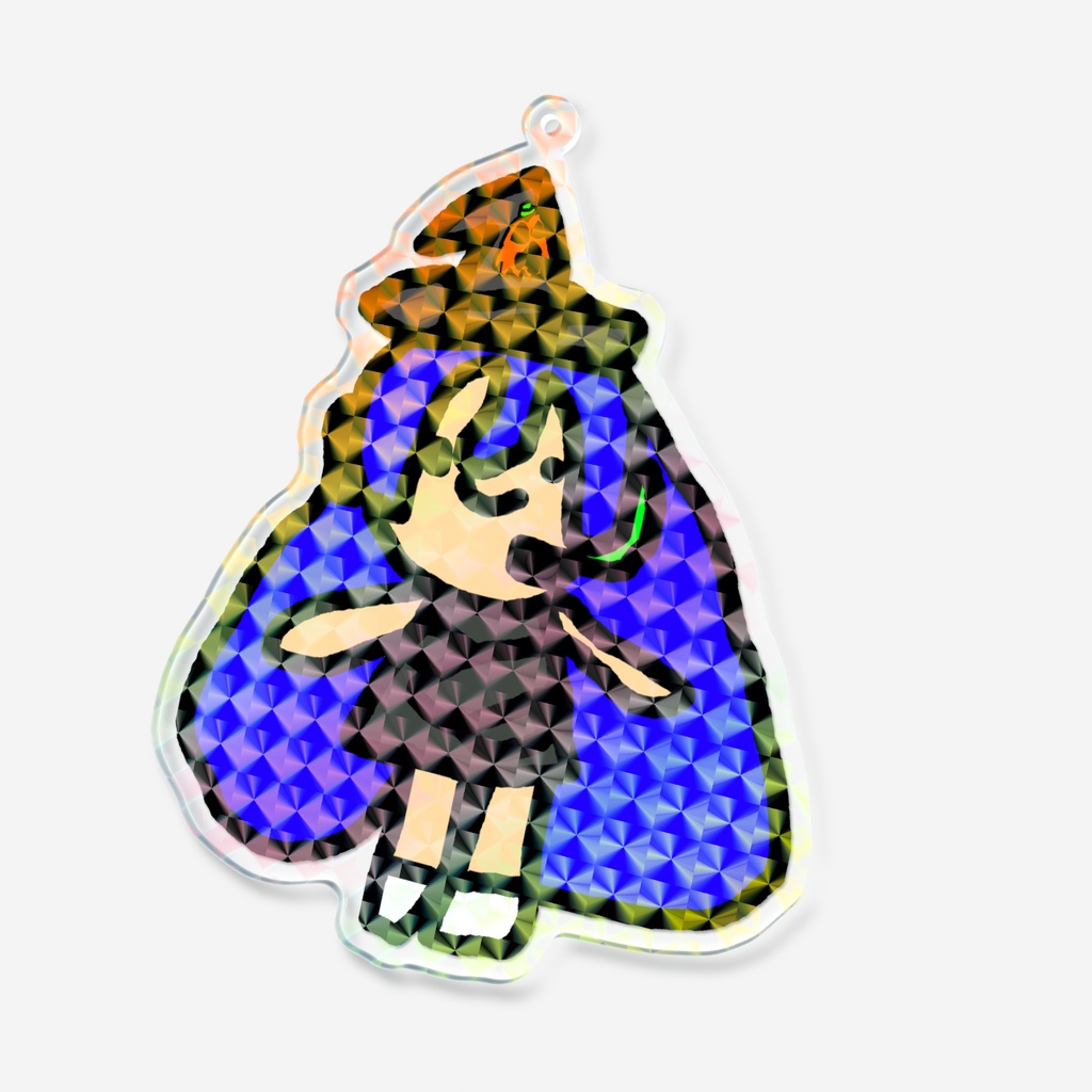 かわいい魔女 ホログラムアクリルキーホルダー