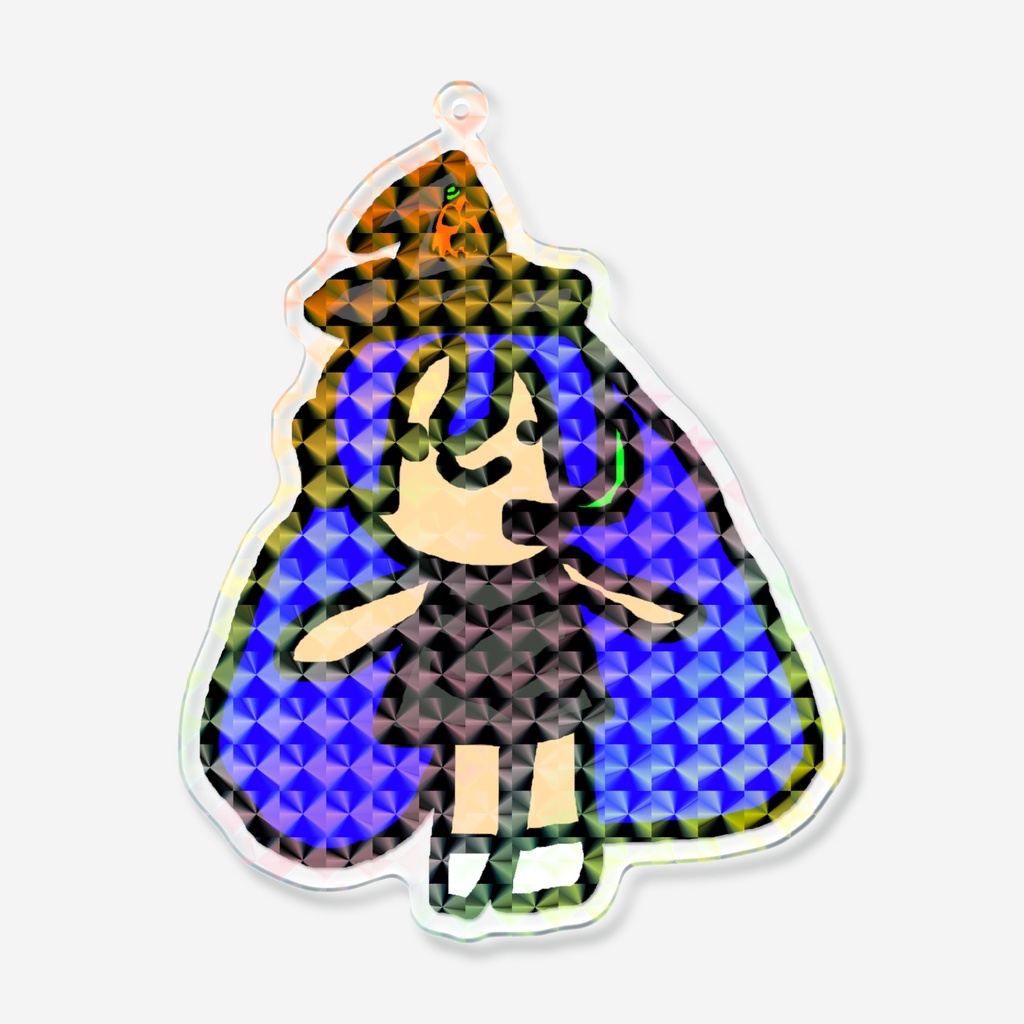 かわいい魔女　ホログラムアクリルキーホルダー