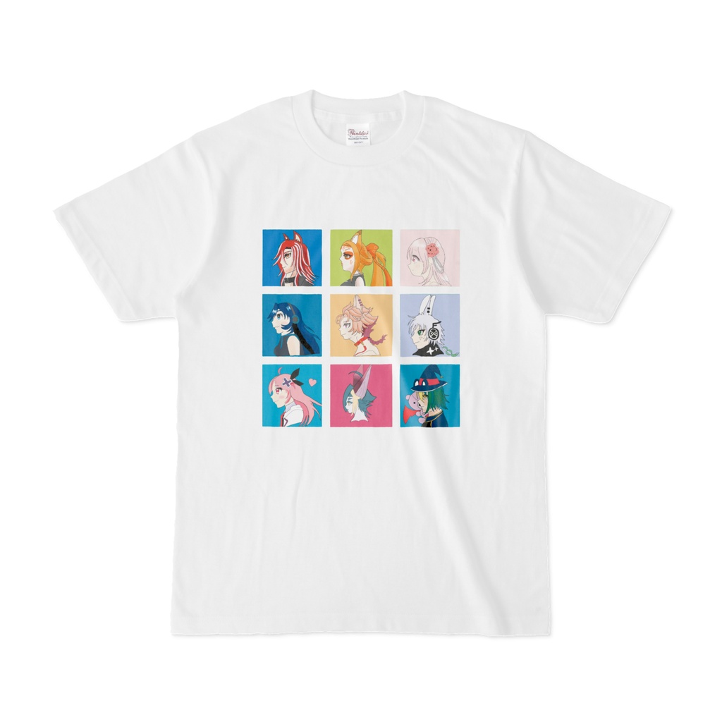 オリジナルTシャツの全員集合イラスト