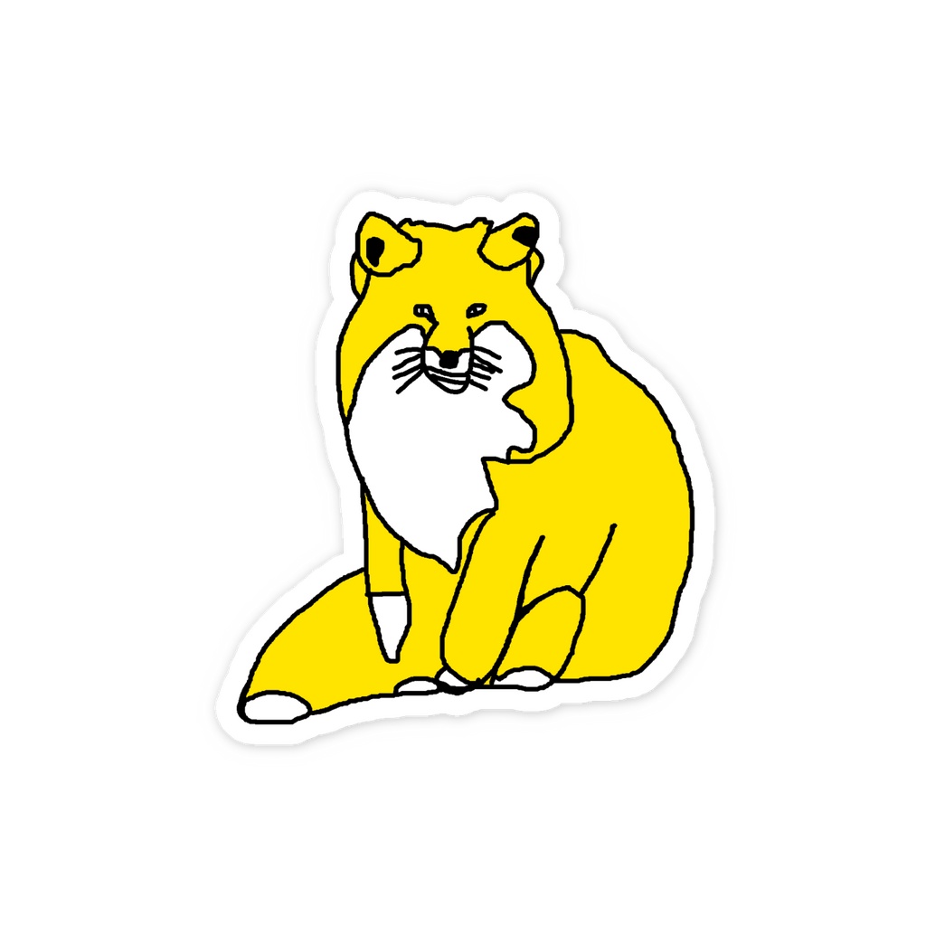 かっこいいキツネ スマホステッカー