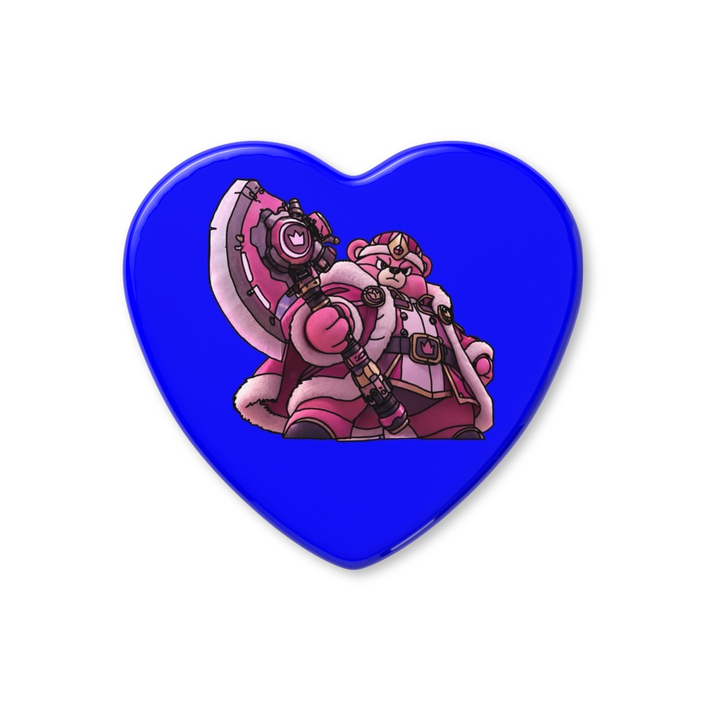 クマモンスター ハート缶バッジ