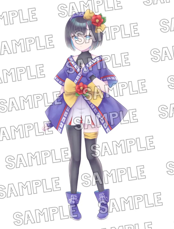 和風ファンタジーな女の子 全身立ち絵_表情差分10種