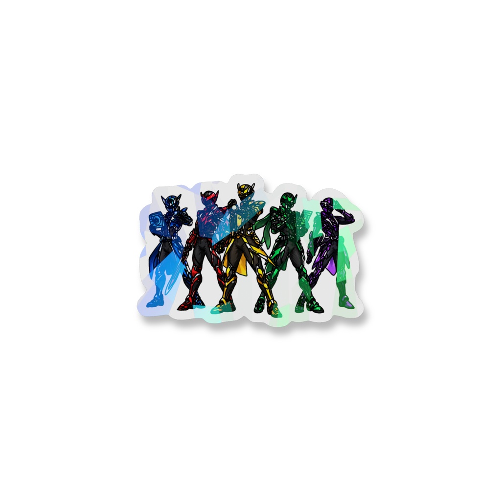 ヒーロー ホログラムスマホステッカー