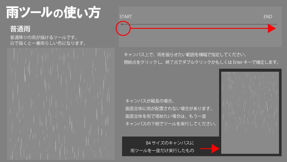 CLIP STUDIO PAINT用雨ツール