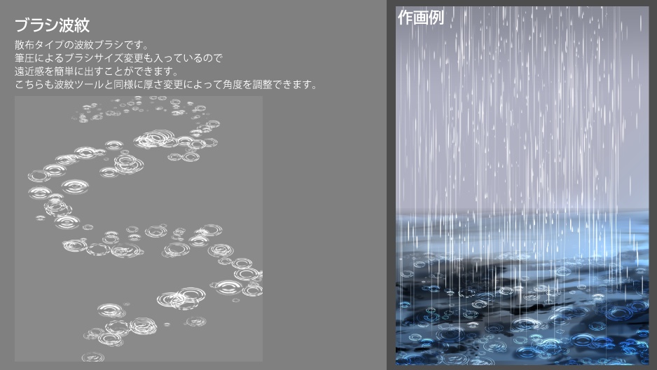 CLIP STUDIO PAINT用雨ツール