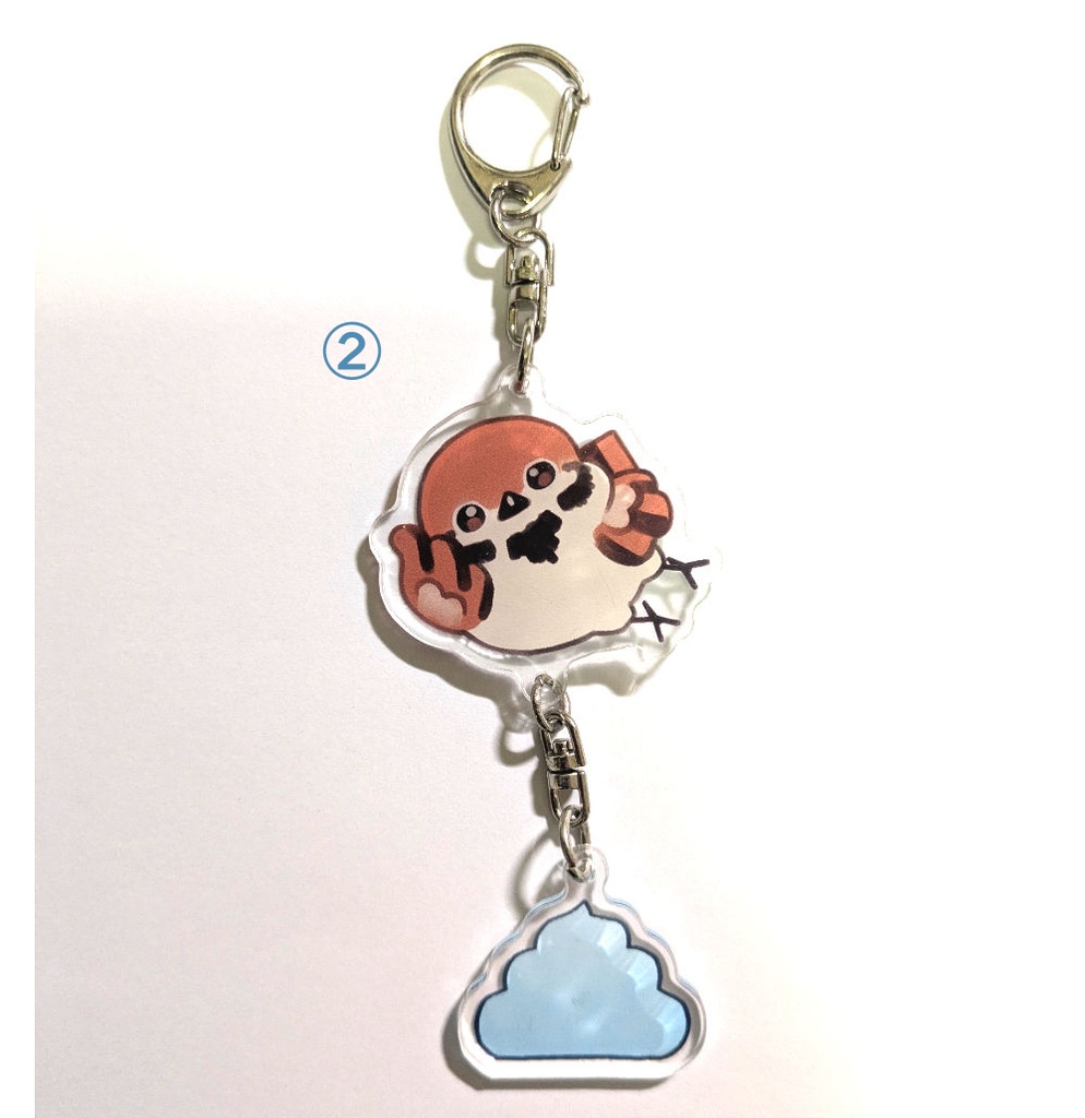 スズメとうんち アクリルキーホルダー2