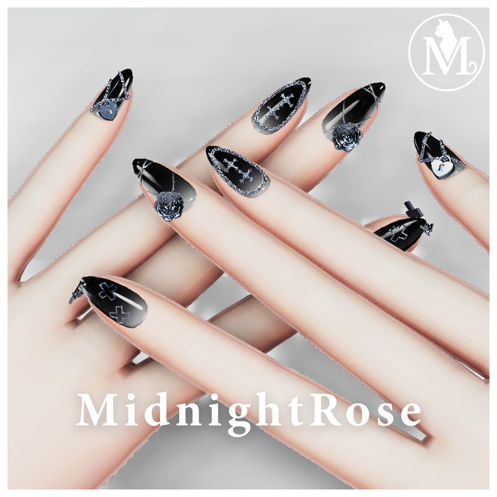 【ネイル】MidnightRose 複数アバター対応