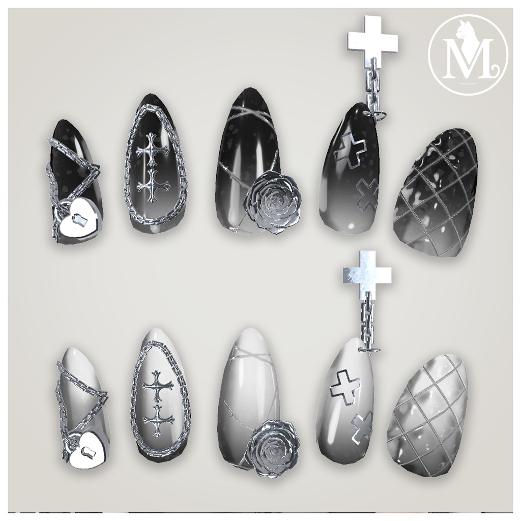 【ネイル】MidnightRose 複数アバター対応