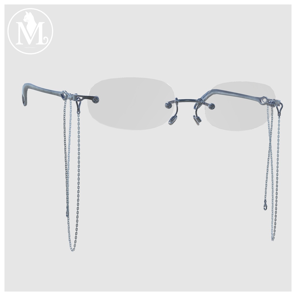 【調整シェイプキーあり】AnchorGlasses メガネアクセサリー