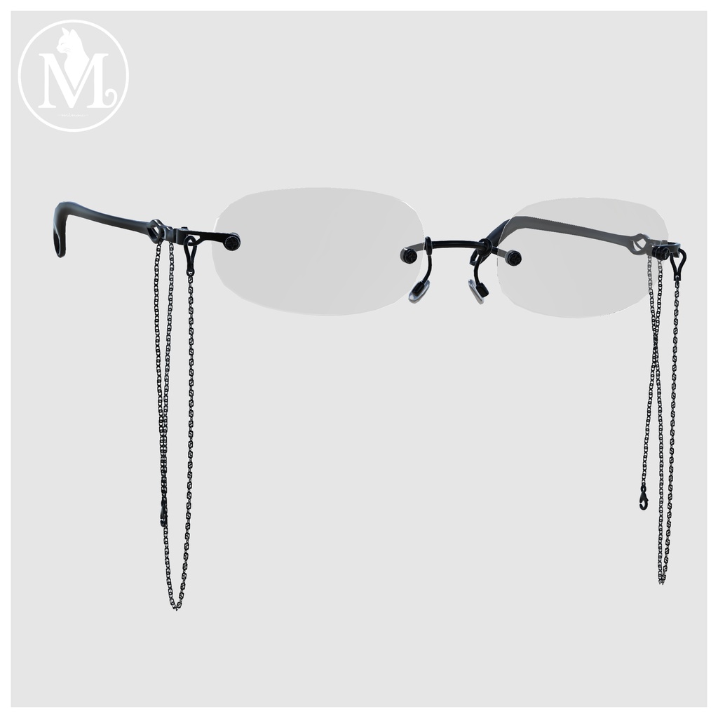 【調整シェイプキーあり】AnchorGlasses メガネアクセサリー