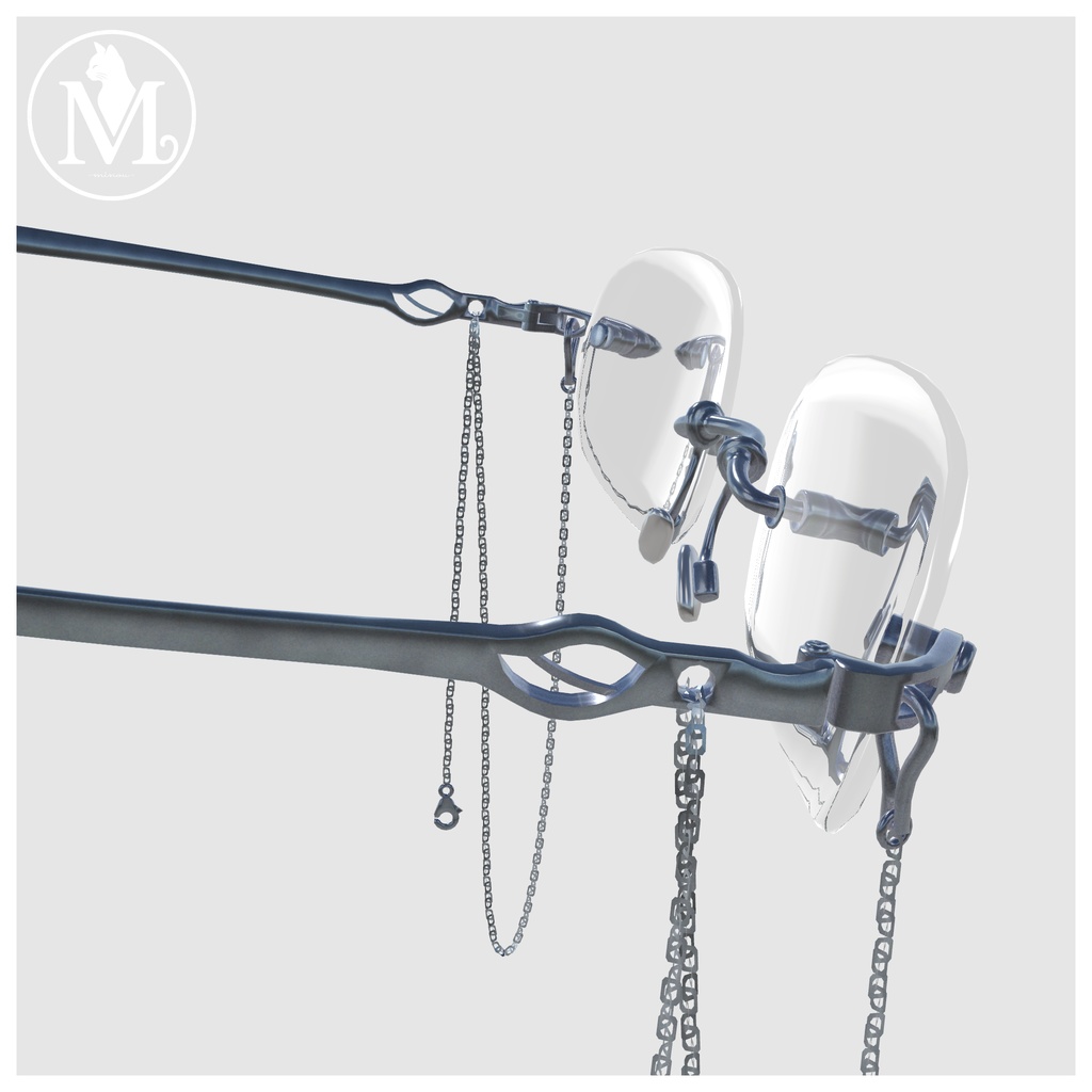 【調整シェイプキーあり】AnchorGlasses メガネアクセサリー