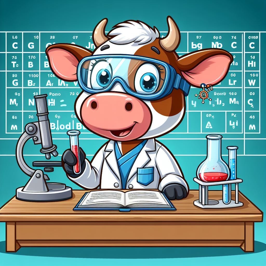 実験する動物キャラクター素材セット【うし】 Vol.1(10枚組)