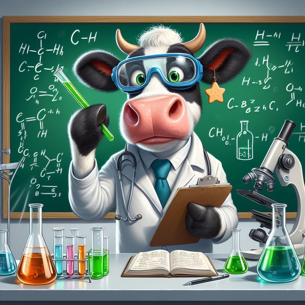 実験する動物キャラクター素材セット【うし】 Vol.1(10枚組)