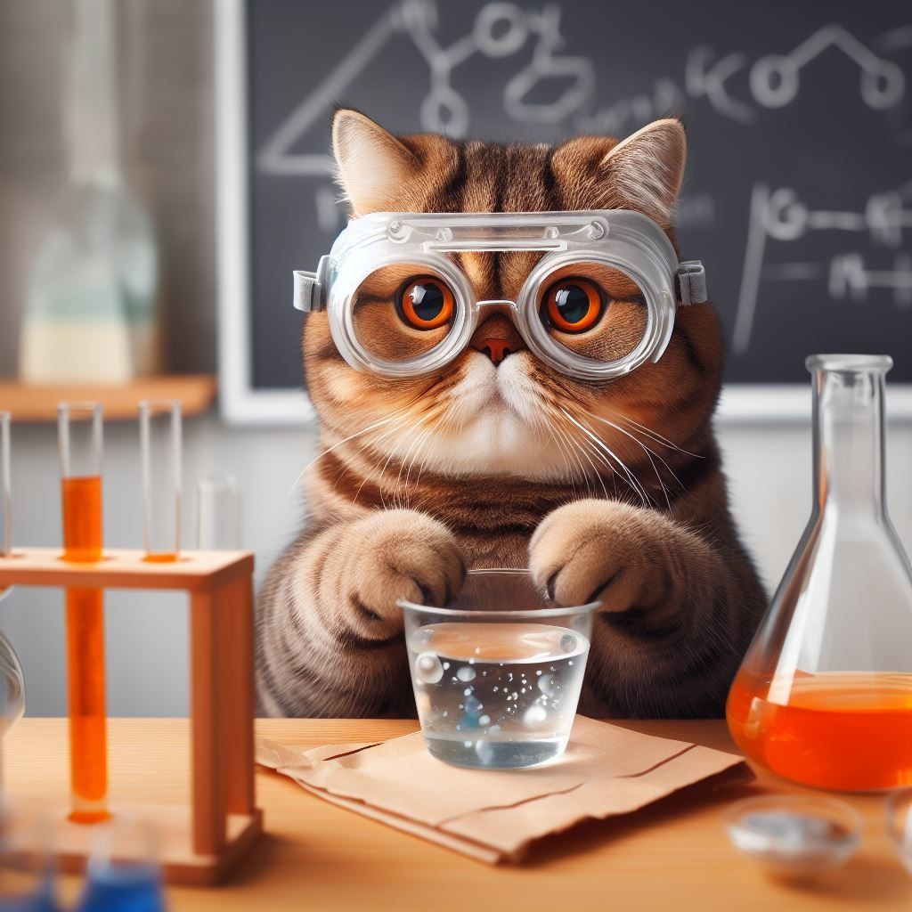 実験する動物キャラクター素材セット[ねこ] Vol.2（10枚組）