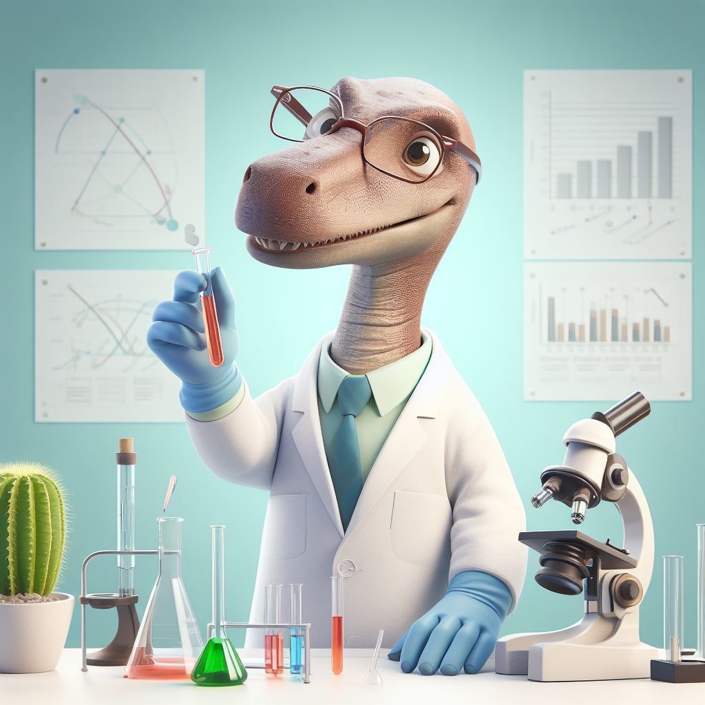 実験する動物キャラクター素材セット Vol.4　恐竜編（10枚組+α）