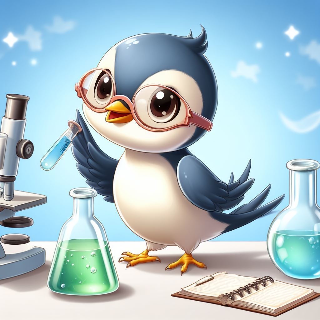 実験する動物キャラクター素材セット Vol.5(10枚組+α)とり編