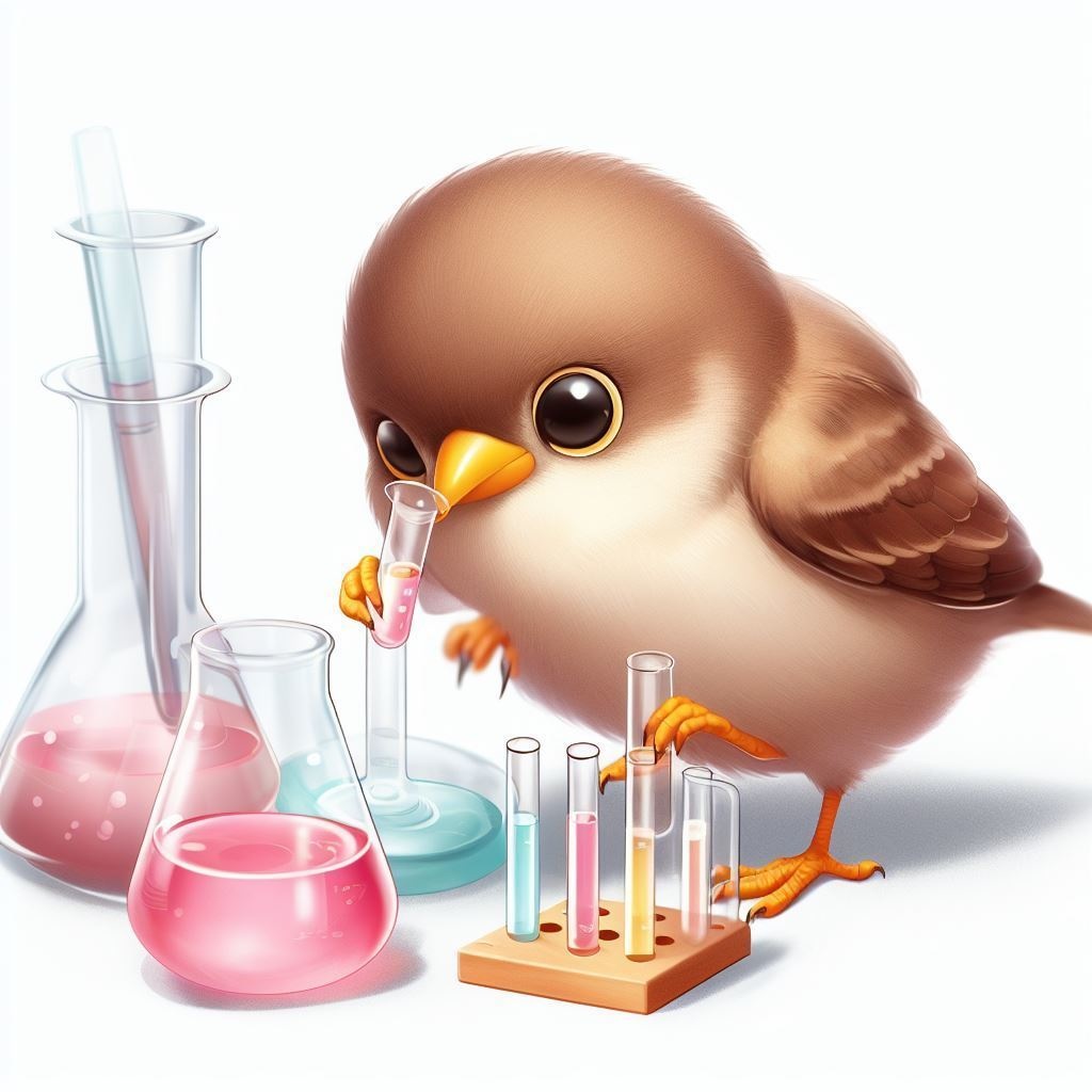 実験する動物キャラクター素材セット Vol.5(10枚組+α)とり編