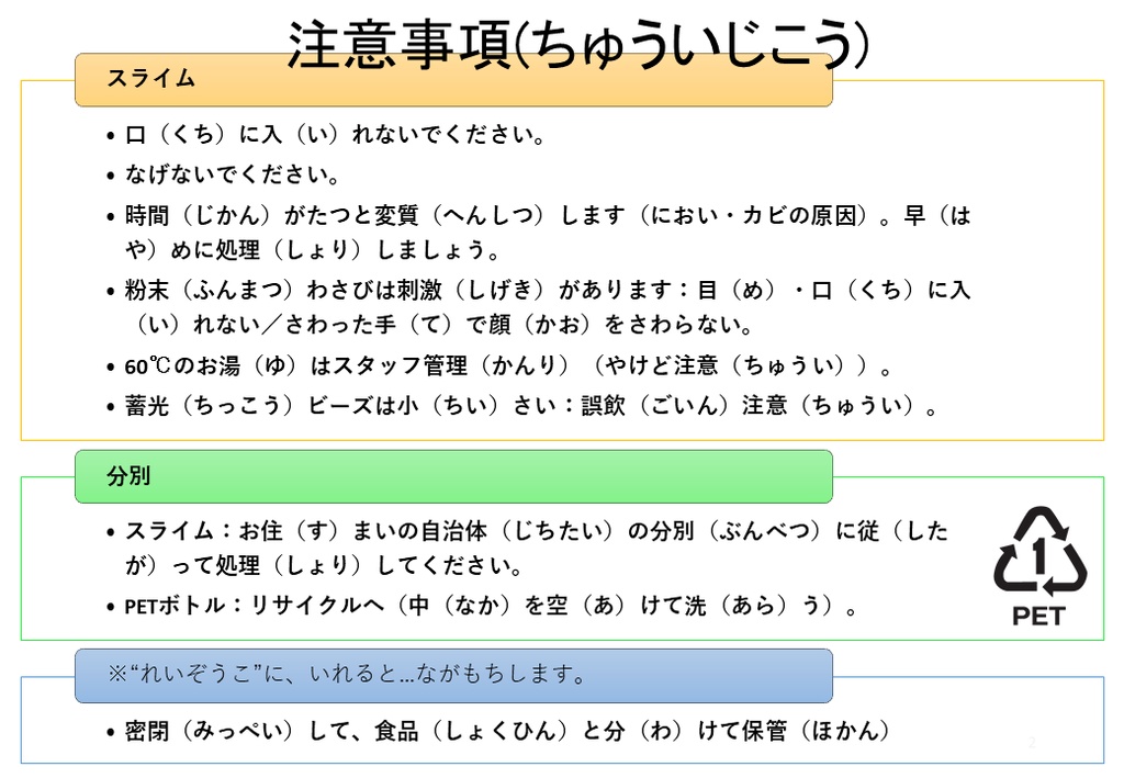 【小学生30分】エコスライムランタン運営チェックリスト(PETボトル/粉末わさび/蓄光ビーズ)