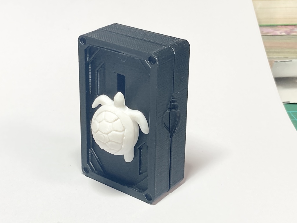 白い亀のからくり【3dプリンター出力品】