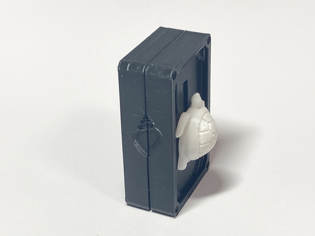 白い亀のからくり【3dプリンター出力品】