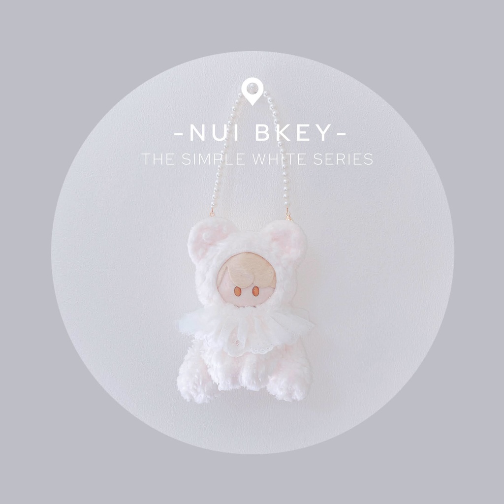 Simple White Bear/10cm +papeサイズ/着ぐるみ