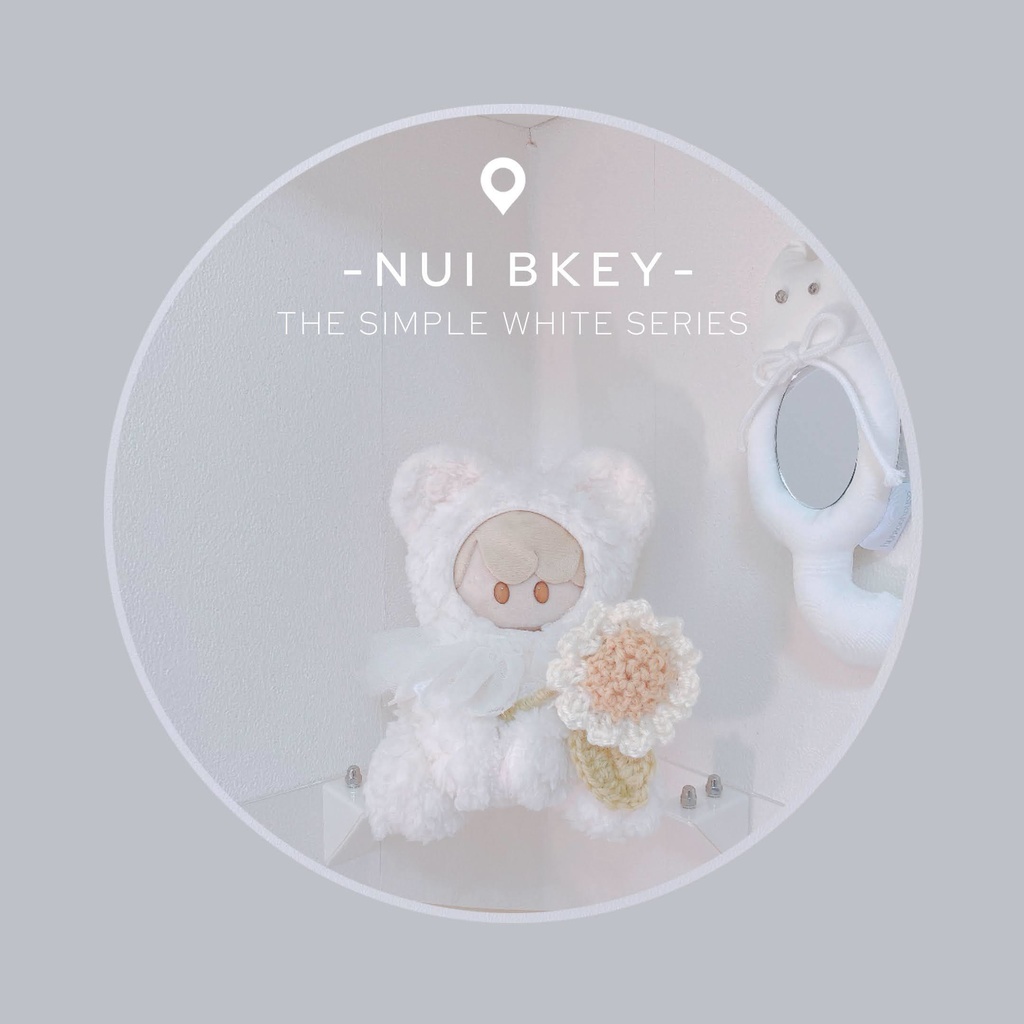 Simple White Bear/10cm +papeサイズ/着ぐるみ