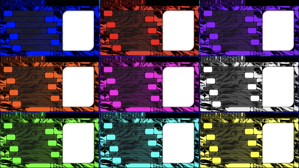 【無料Vtuber素材】流体芸術ゴシック未来風スケジュール表【9種類】