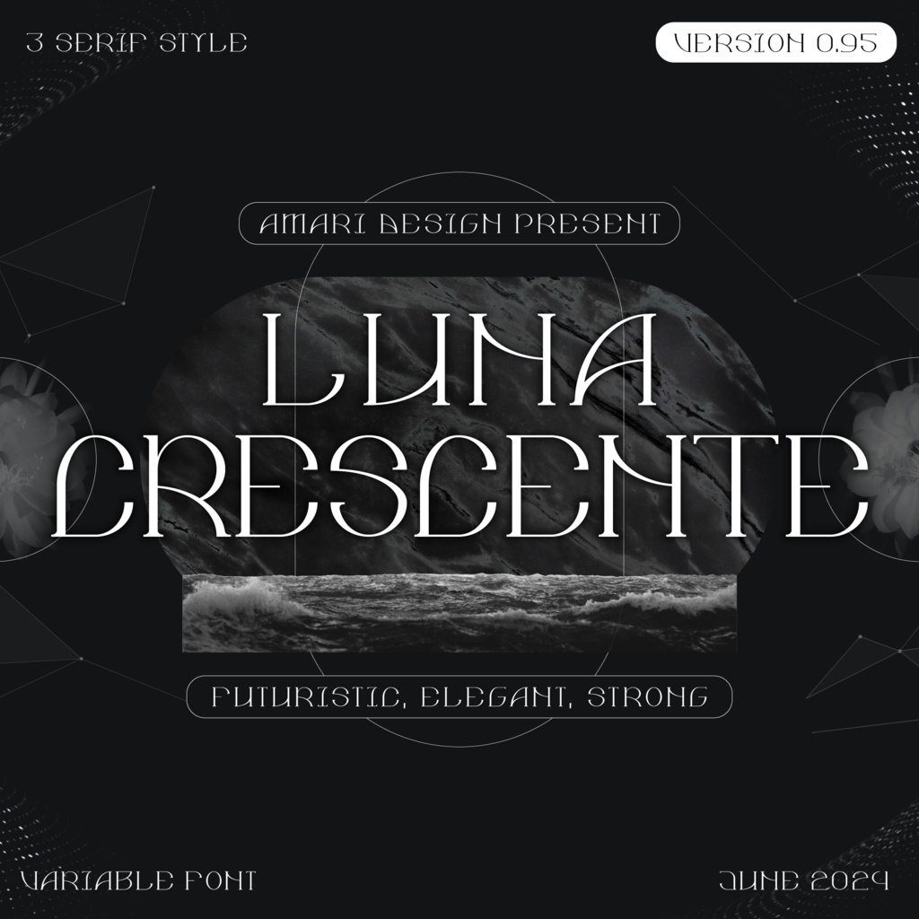 【可変セリフフォント】Luna Crescente / 上弦の月 - 0.95