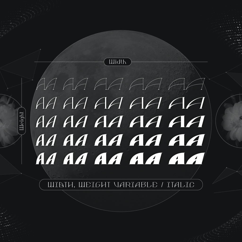 【可変セリフフォント】Luna Crescente / 上弦の月 - 0.95