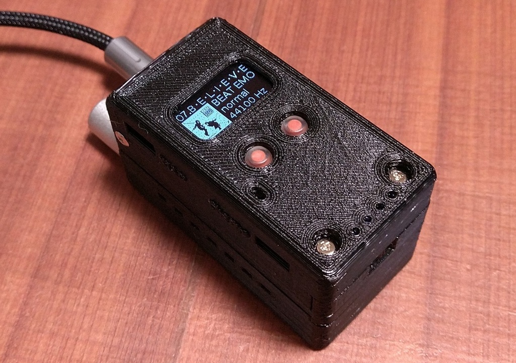 XIAO PI DAP ZERO＆ZEROHAT 20bit R-2R DAC専用ケース（PETG 黒）